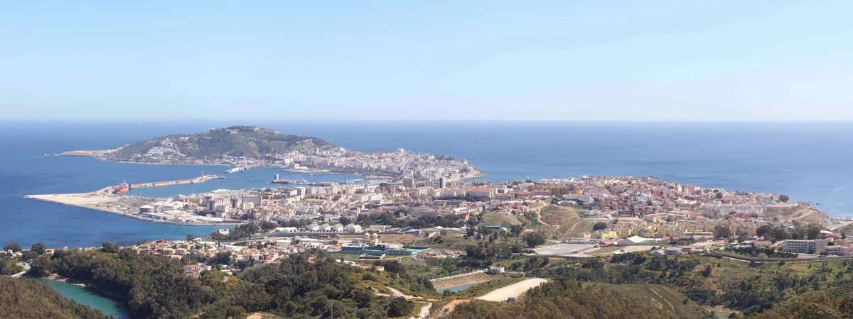 Panorámica de la Ciudad Autónoma de Ceuta desde el Mirador de Isabel II