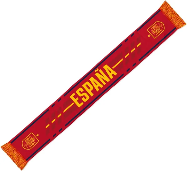 RFEF BUFANDA ESPAÑA 2026 – Bufanda Oficial de la Selección Española – Diseño Rojo con Escudo, F