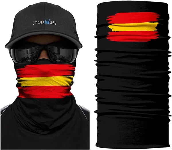 ShopINess Pañuelo Bandana Braga Cuello Multifunción Unisex Adulto para Moto Deporte Fiestas Car