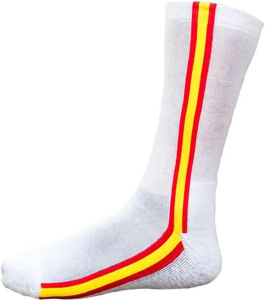 Genérico Calcetines con bandera de españa vertical (blanco)