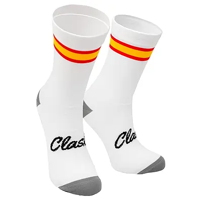 Clask Calcetines de ciclismo con bandera de España y caña alta | Ideales para ciclismo, MTB, Spining y Crossfit