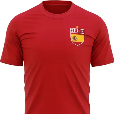 Camiseta de fútbol de España para hombre, camiseta con insignia de la bandera de España - Retro Fútbol Europeo