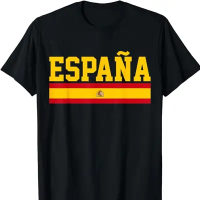 Bandera de España recuerdo Camiseta | Diseño español fresco con bandera española.