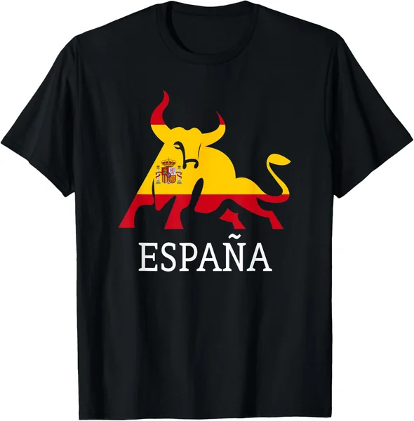 España Bandera Española Souvenir Toro España Bull Silhouette Camiseta