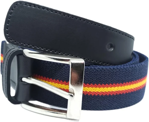 Cinturón Hombre Elástico con Cuero Genuino - Talla Ajustable