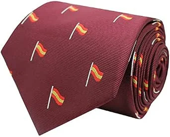 Corbata Seda Bandera España Mastil Rojo