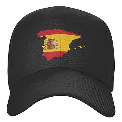 YUPACK Gorra de béisbol Mapa Personalizado De La Bandera De España Gorra de España Mujeres Hombres