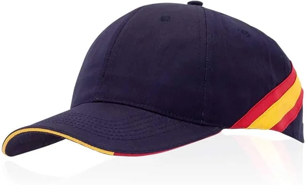 Gorra Azul Marino con Bandera de ESPAÑA. con Cierre Regulable. para protegerse del Sol en Cualq
