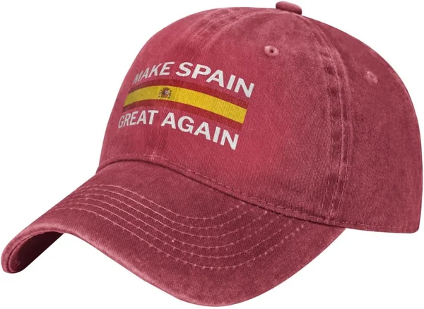 Gorra Vaquera Estilo béisbol para Hombre y Mujer, Gorra Trucker Negra con el Lema Make Spain Gr