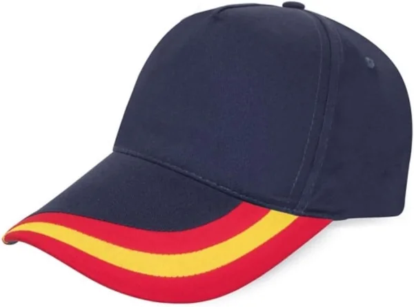 makio Gorra Bandera de España Regulable Padel Golf Tenis. Gorra 5 Paneles 100% algodón Peinado
