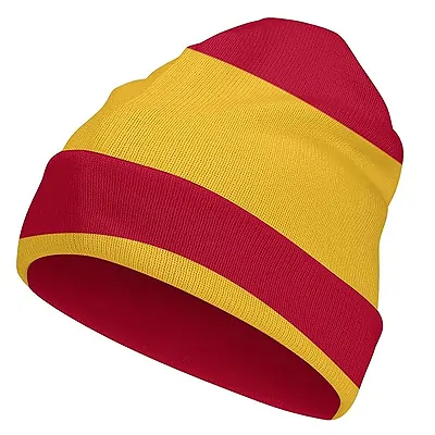 SurOk Gorro para Hombres y Mujeres, Bandera España, Invierno, Tejido, Holgado, Elástico, Bufanda