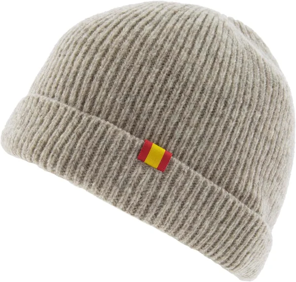 Gorro 100% Lana Merino Bandera de España. Fabricación Nacional y Artesanal. Confeccionado a Man