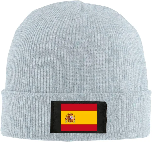 Gorro Unisex con Bandera de España, Gorro de Punto cálido, Gorro de Punto de Lana