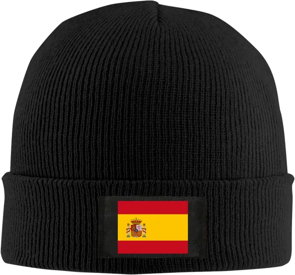 Gorro Unisex con Bandera de España, Gorro de Punto cálido, Gorro de Punto de Lana