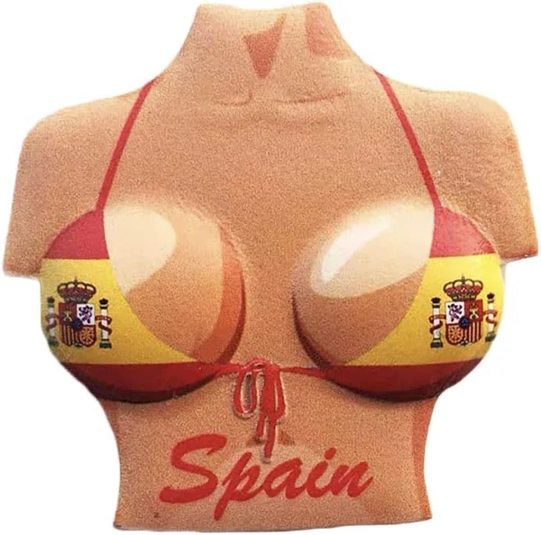 3D Bandera de España Bikini Refrigerador Refrigerador Imán Recuerdos Turísticos Hecho A Mano de