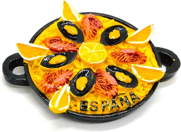 9cm imán de Nevera. Paella de, bailaora de Flamenco español. Bandera de españa Vestido de Lunar
