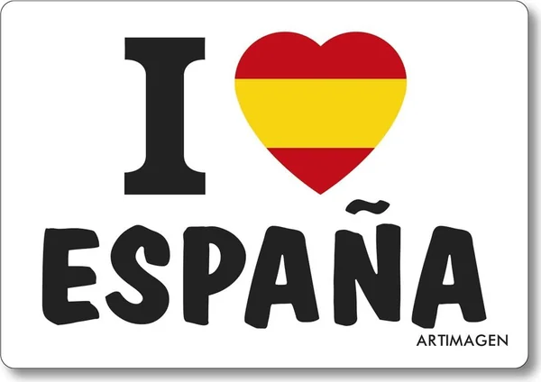 Artimagen Imán I Love España 80x55 mm.