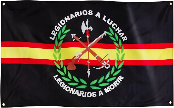 Runesol Bandera de La Legión Española Oficial con 4 Ojales