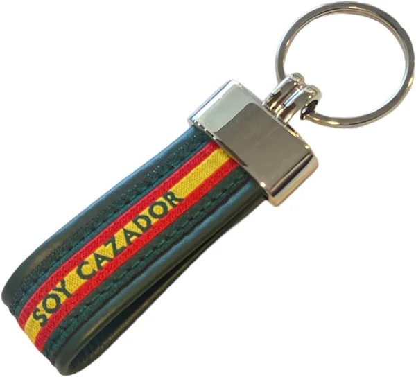 Llavero Bandera de España, Llavero Hombre Mujer Bandera España. Llavero Coche Moto (Soy Cazador