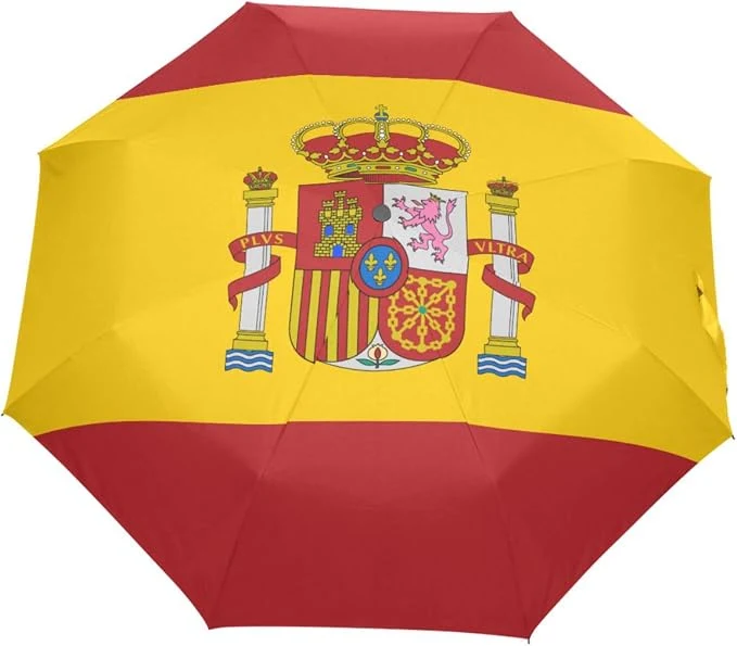 GuoChe Paraguas automático de apertura rápida bandera nacional de España