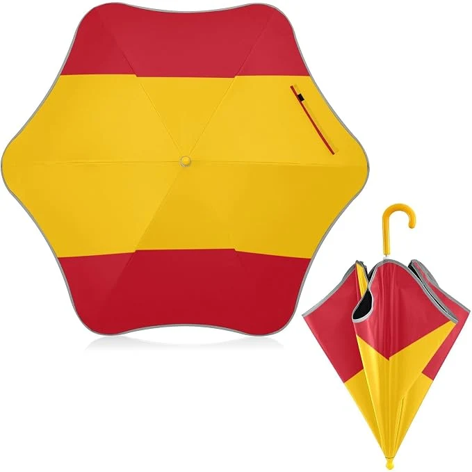 GuoChe Paraguas de lluvia infantil con bandera de España