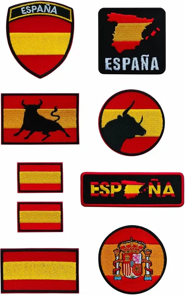 9 Parches Bordados Termoadhesivos para Ropa Bandera España