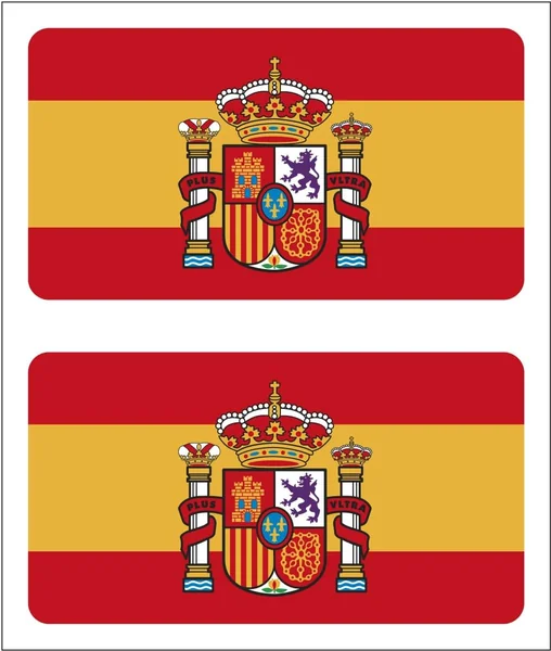 Artimagen - Pegatina Rectángulo 2 uds. Bandera España con escudo.