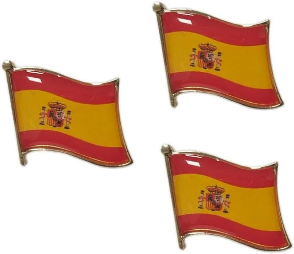 3 Broche de bandera de países, pines de bandera de países, insignia a granel, aleación de metal