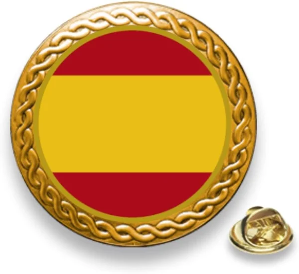 Pin Bandera de España Dorado con Cierre Mariposa 2 cm