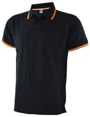 Polo Bandera de España,en Cuello y Mangas y en Aberturas Laterales del bajo. Tejido piqué 65% P
