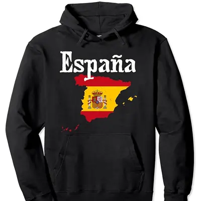 Bandera de España vintage para turista español unisex Sudadera con Capucha