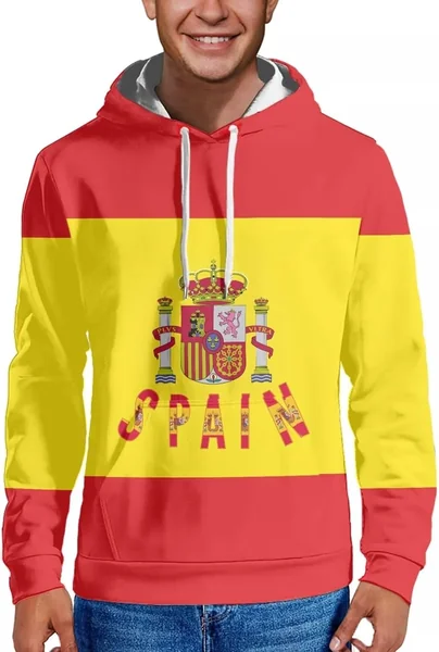 Poceacles Sudaderas deportivas con capucha para hombre, de gran tamaño, con bolsillo, manga lar