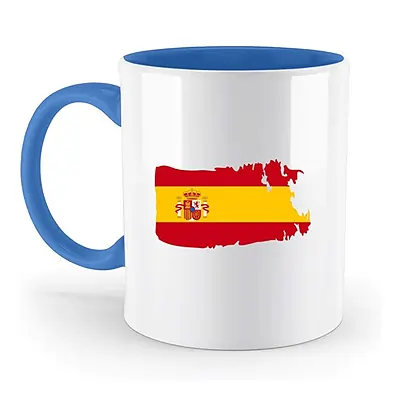 Galeriemode Taza bicolor con la bandera de España  Tazas de España | Impresión duradera, Taza bicolor.
