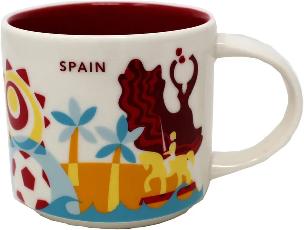 STARBUCKS España Estás Aquí Colección Yah Taza Blanco